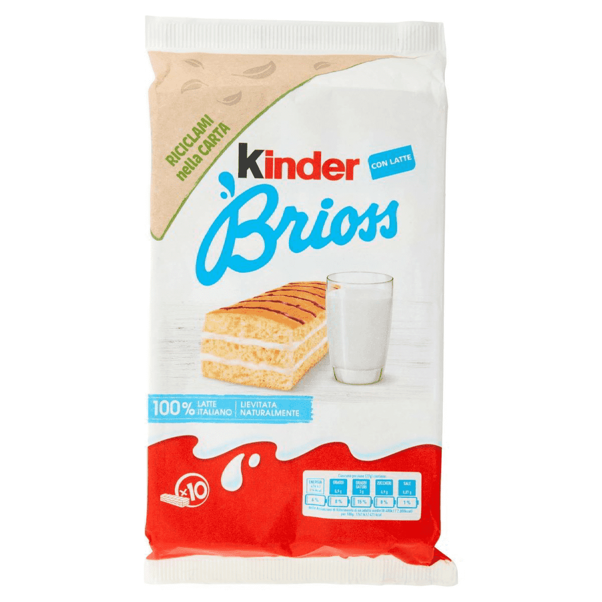 Kinder Brioss – tejkrémes piskótaszelet (10 db) - Salamon Store