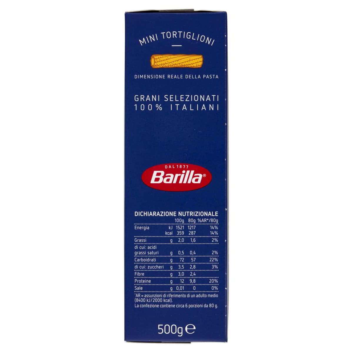 Mini Tortiglioni Piccolini – olasz rövid cső alakú durum tészta