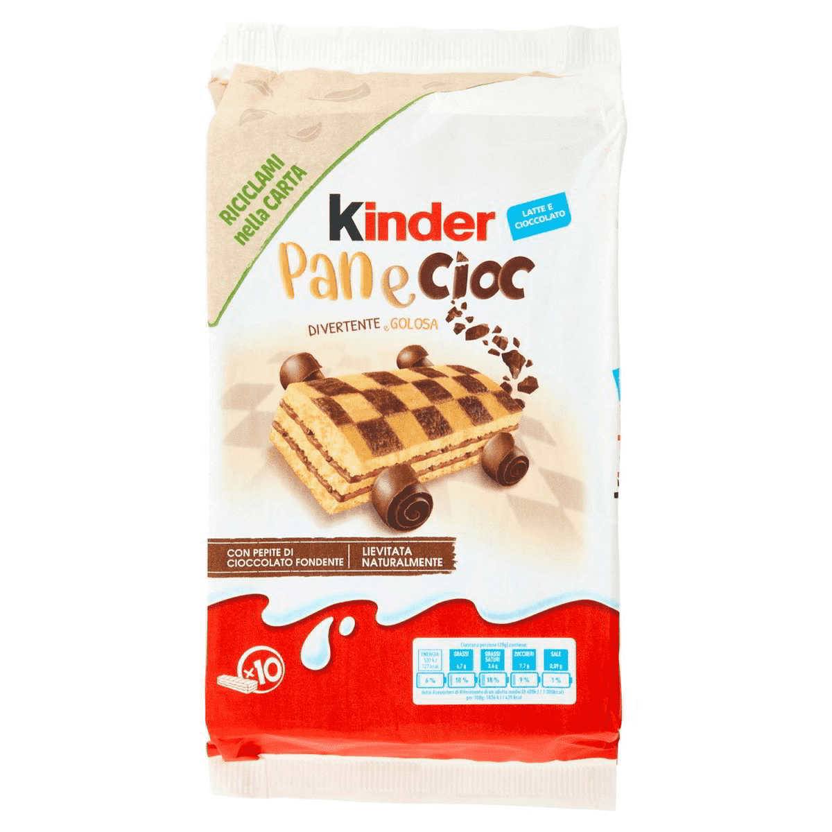 Kinder Pan & Ciocc – csokoládés piskótaszelet (10 db)
