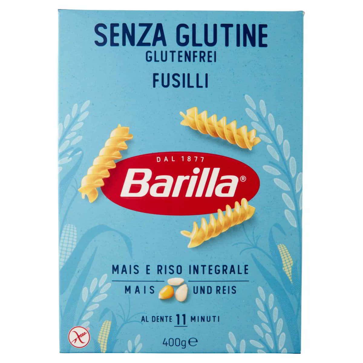 Fusilli Senza Glutine – gluténmentes kukorica- és rizstészta