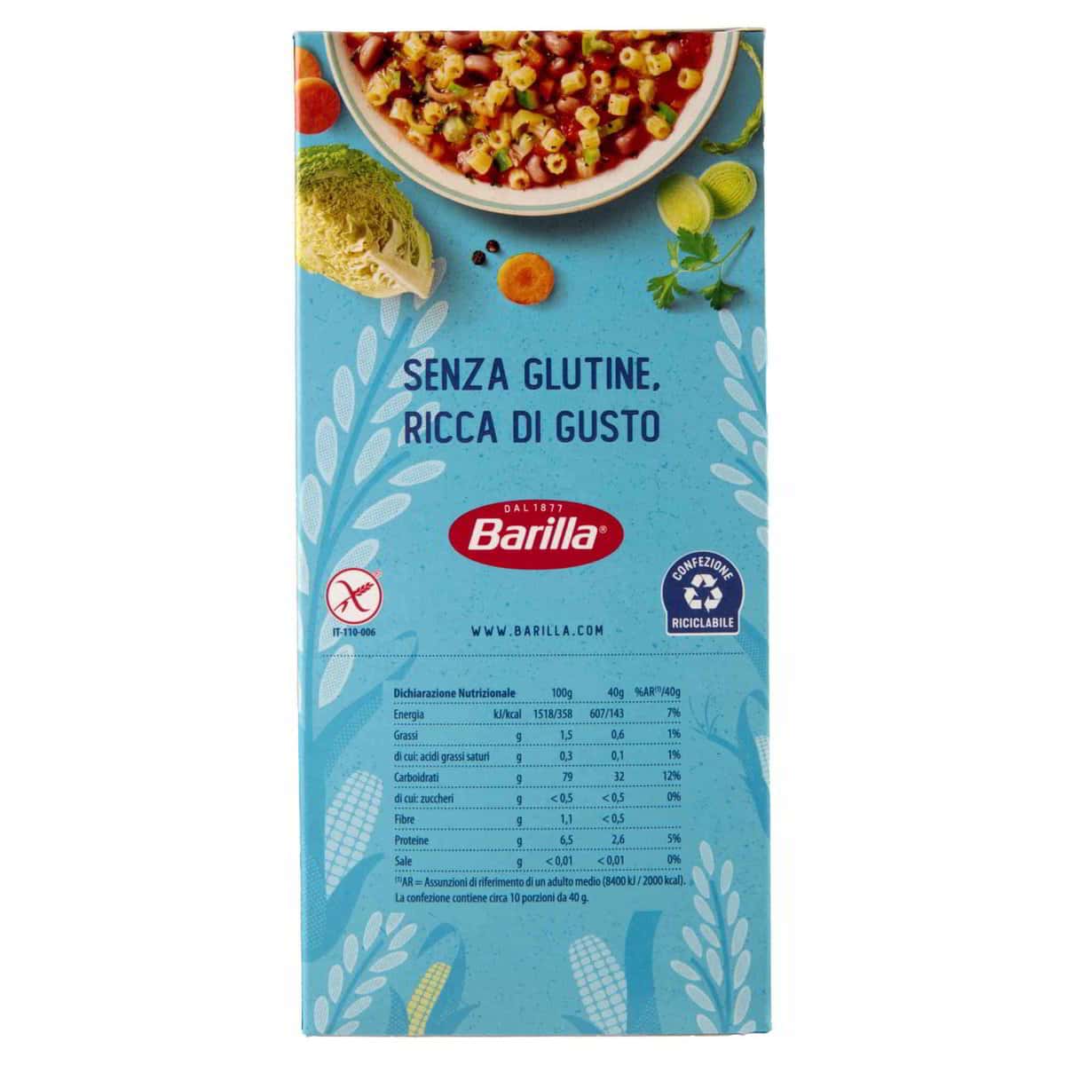 Ditalini Rigati Senza Glutine – gluténmentes kukorica- és rizstészta