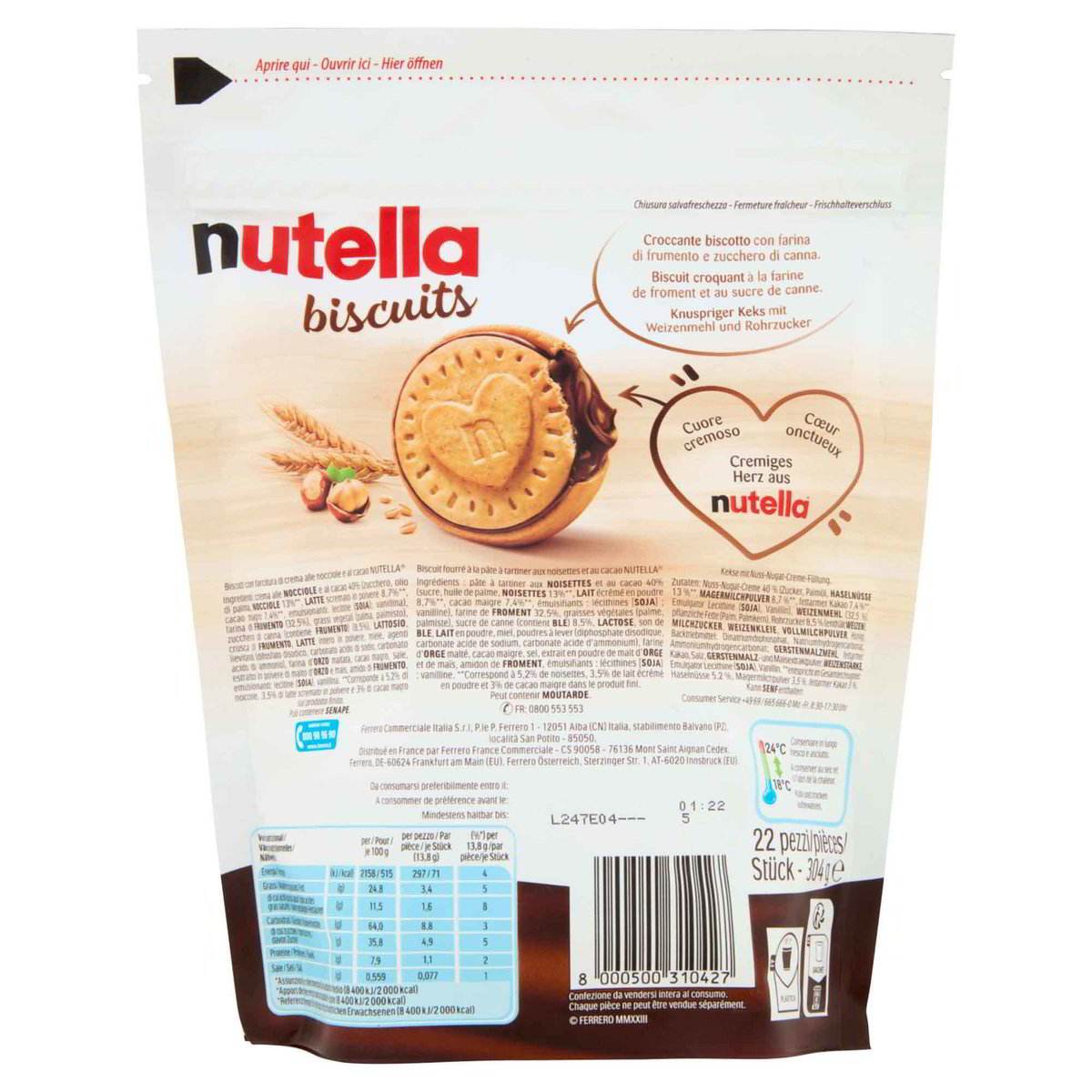 Nutella Biscuits – Töltött keksz mogyorókrémmel - Salamon Store