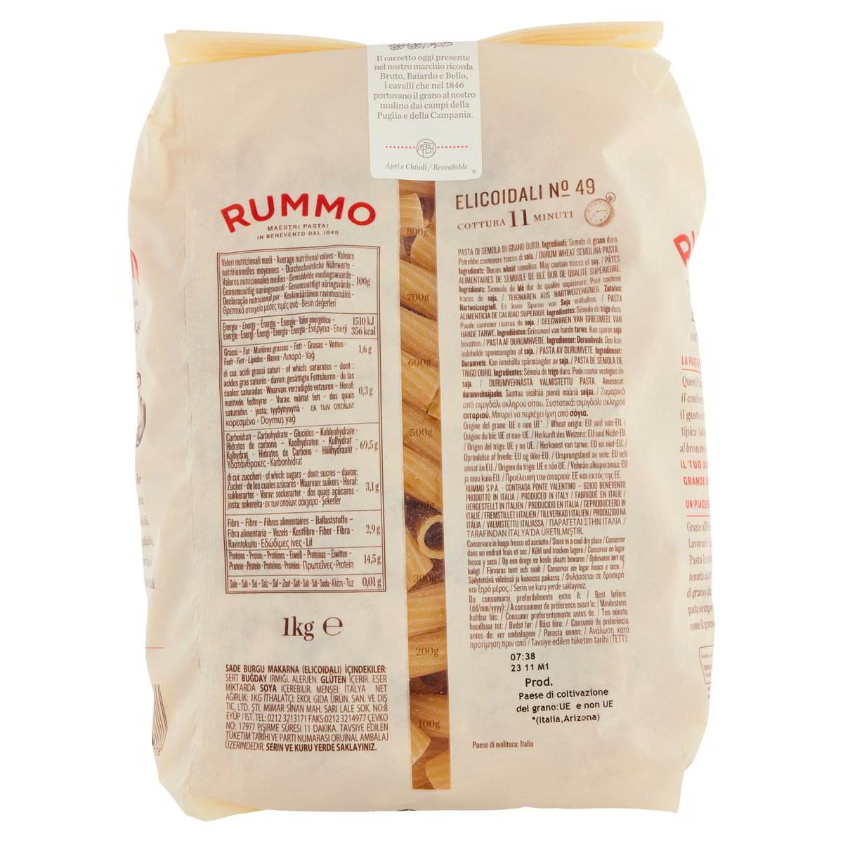 Elicoidali N°49 – Csavart, bordázott csőtészta - Salamon Store