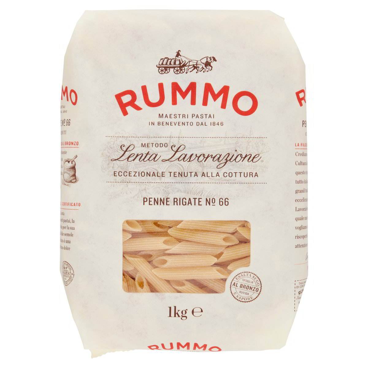 Penne Rigate N.66 – Bordázott, csőtésztás olasz száraztészta - Salamon Store