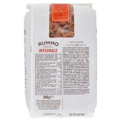 Farfalle Integrali N.85 – Teljes kiőrlésű masni formájú olasz száraztészta - Salamon Store