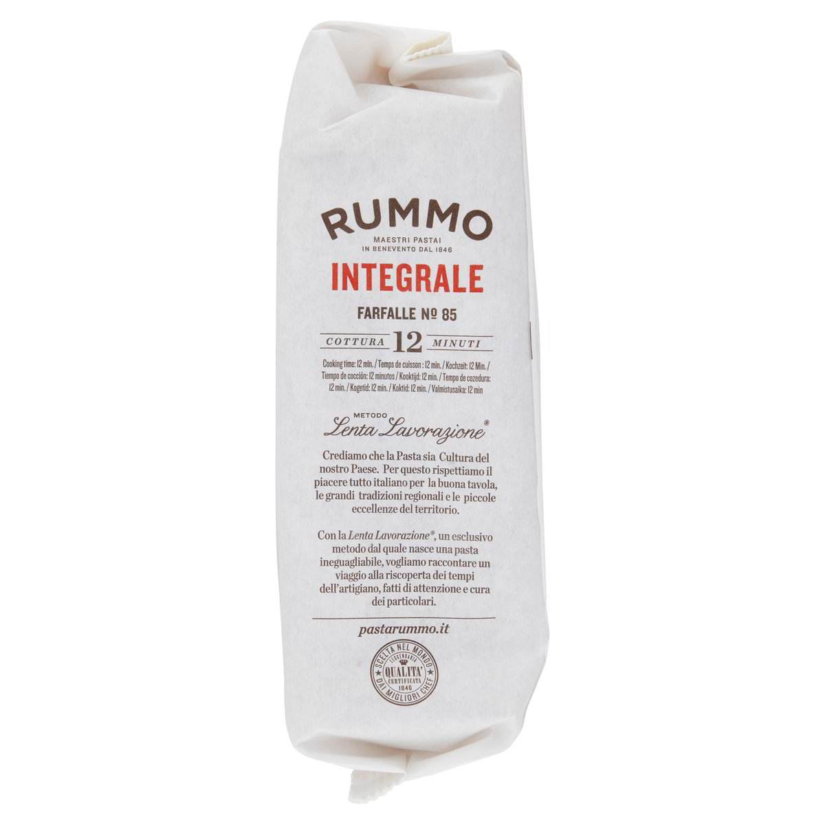 Farfalle Integrali N.85 – Teljes kiőrlésű masni formájú olasz száraztészta - Salamon Store