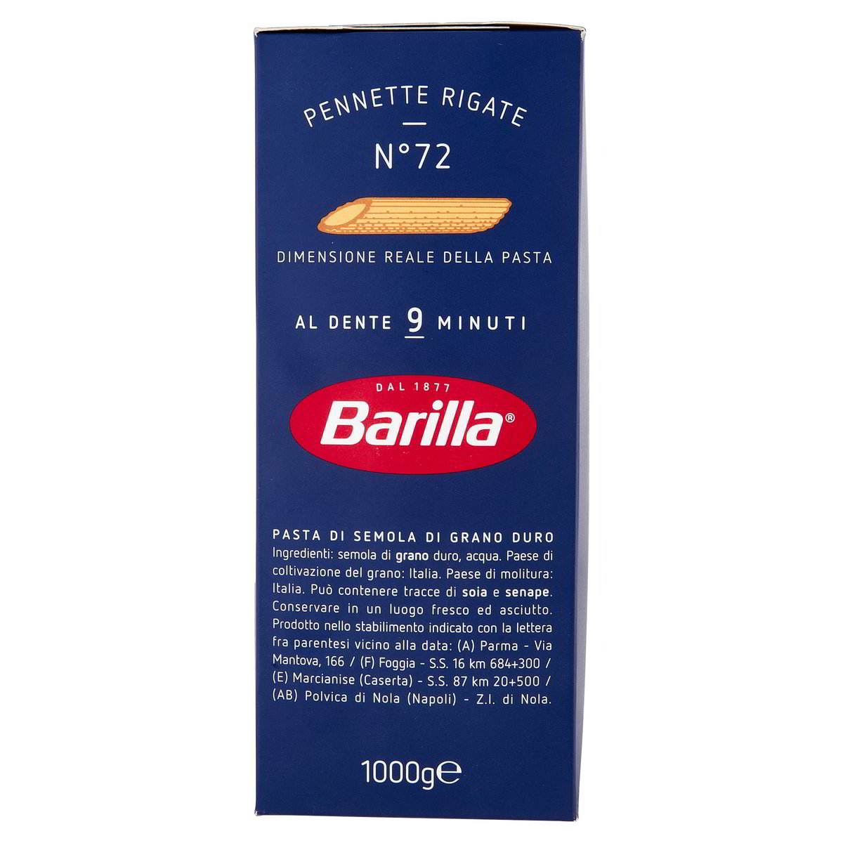 Pennette Rigate n.72 – Olasz durumtésztából készült száraztészta - Salamon Store