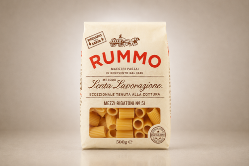 Mezzi Rigatoni N.51 – Rövid, bordázott csőtészta - 1000g