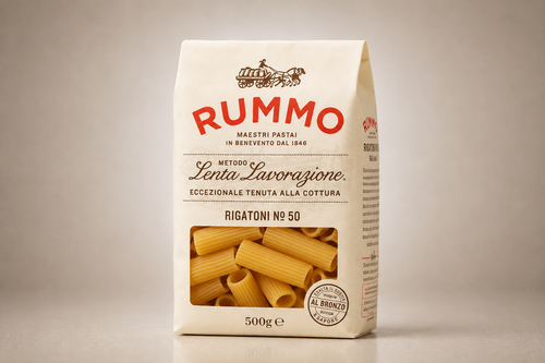 Rigatoni N.50 – olasz bordázott csőtészta durum búzából - 1000g
