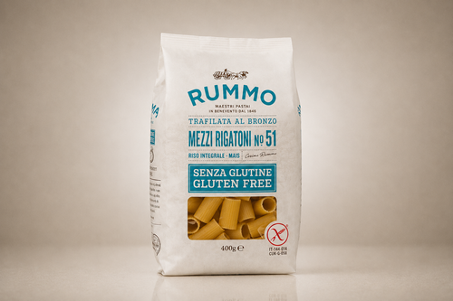 Rummo Mezzi Rigatoni No51 - Gluténmentes Tészta - 400g