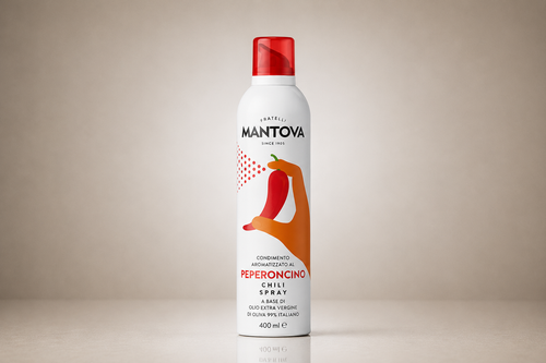 Mantova Olio al Peperoncino Spray – Extra szűz olívaolaj csípős chili aromával - 400ml