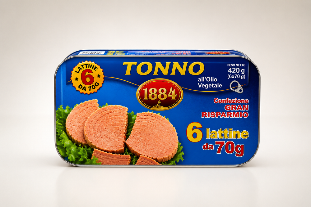 1884 - tonhal napraforgó olajban - 6x70g