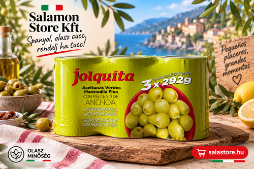 Jolquita - szardellás magozott olajbogyó - 3x292g