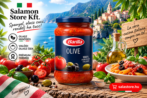 Barilla – paradicsomos szósz zöld és fekete olívabogyóval - 400g