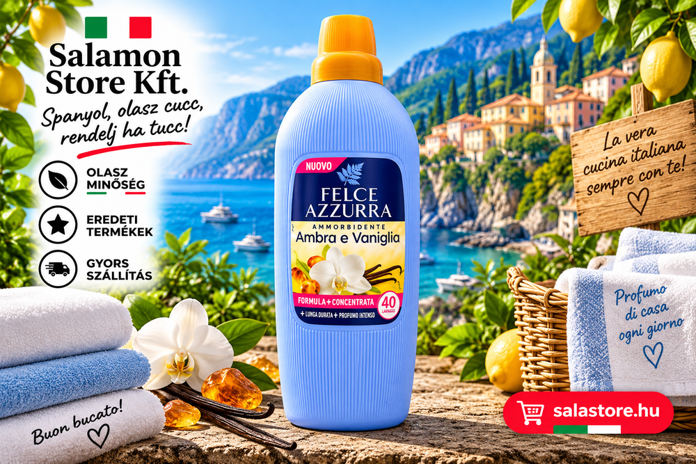 Felce Azzurra - Borostyán és vanília illatú öblítő - 2000ml