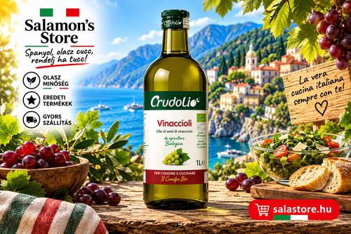 Olio di Vinacciolo Crudolio – Hidegen sajtolt szőlőmagolaj - 1000ml