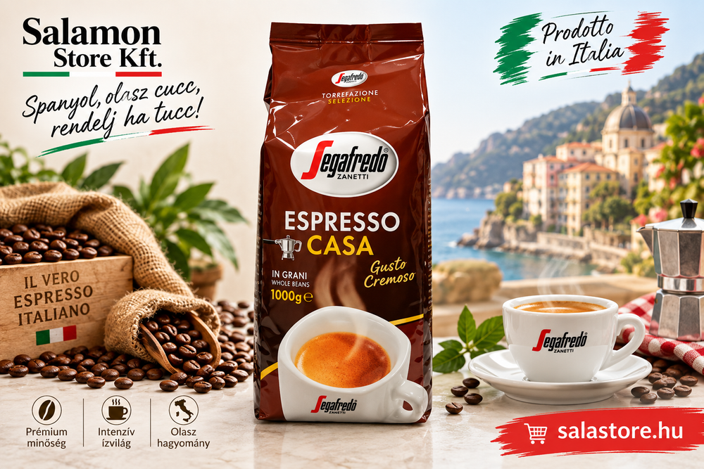 Segafredo Espresso Casa – Tradicionális olasz szemes kávé - 1000g