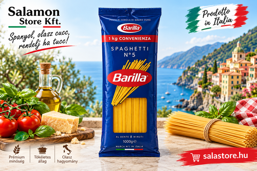 Barilla Spaghetti N°5 – klasszikus olasz durum spagetti tészta - 1000g