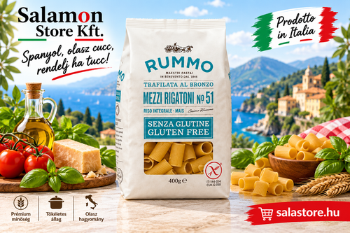 Rummo Mezzi Rigatoni No51 - Gluténmentes Tészta - 400g