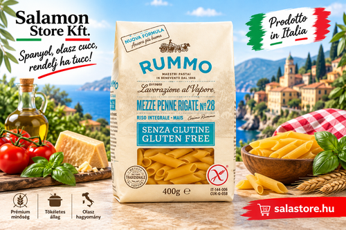 Rummo Mezze Penne Rigate No28 - Gluténmentes tészta - 400g