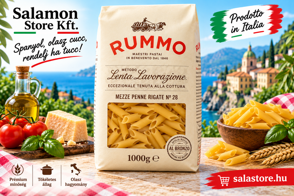Mezze Penne Rigate N.28 – Rövid, bordázott csőtészta - 1000g