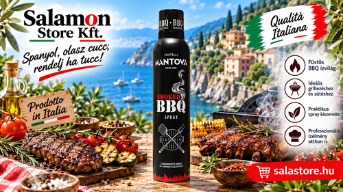 Mantova BBQ Spray - füstölt barbecue aromával ízesített napraforgóolaj spray - 200ml