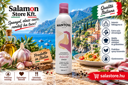 Mantova Aglio Spray – Extra szűz olívaolaj fokhagyma aromával - 400ml