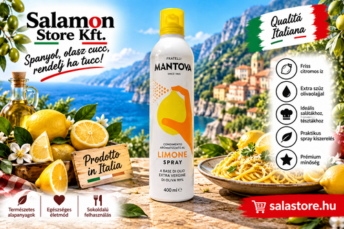 Mantova Limone Spray – Extra szűz olívaolaj citrom aromával - 400ml