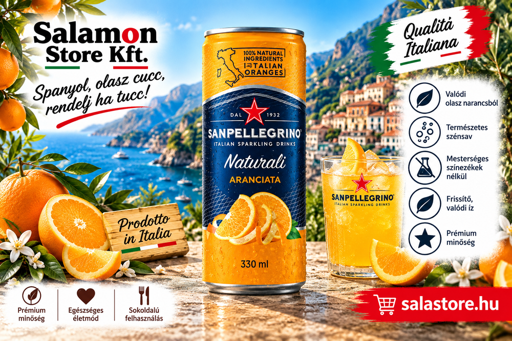 Sanpellegrino - Narancs ízű szénsavas üdítőital - 330ml