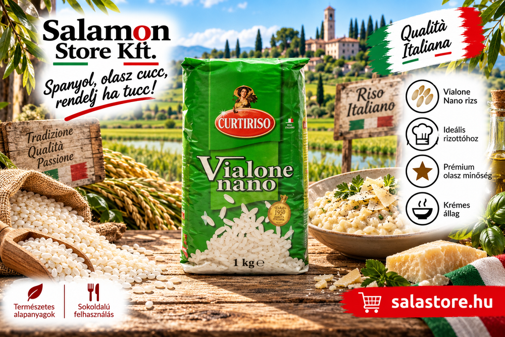 Curtiriso Vialone Nano – Prémium olasz rizottó rizs - 1000g