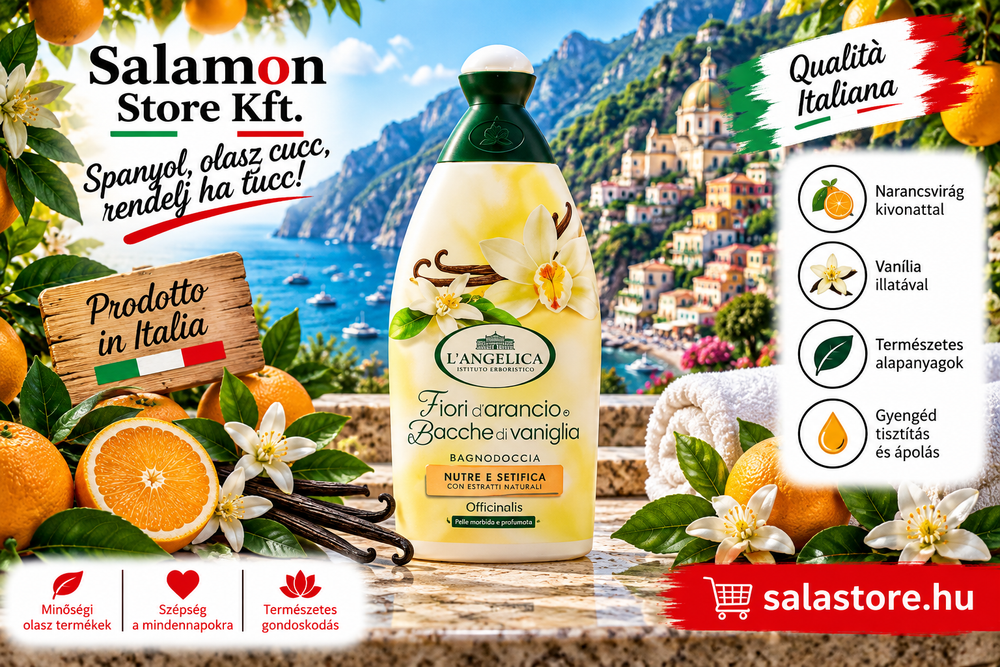 L'angelica Arancia & Vaniglia – Narancs és vanília illatú habfürdő - 500ml