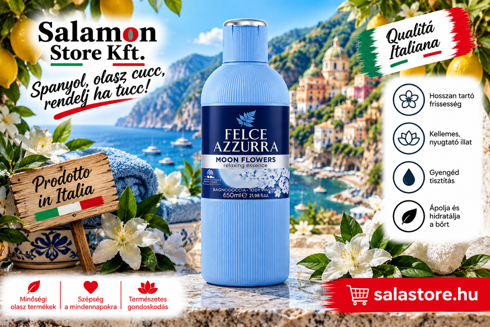 Felce Azzurra Holdvirág illattal - Fürdőhab - 650ml