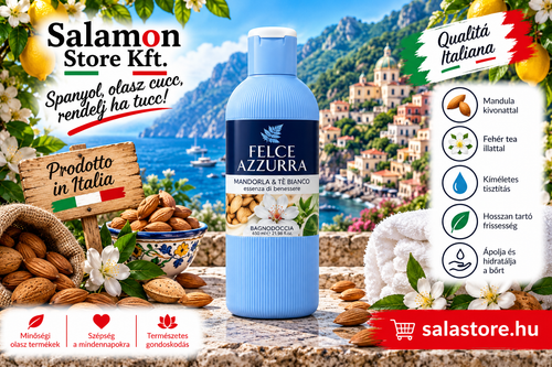 Felce Azzurra Mandula és Fehér Tea illattal - Fürdőhab - 650ml