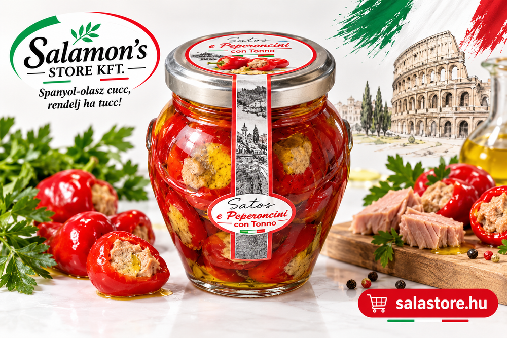 Tonhallal töltött pepperóni olívaolajban - 314g
