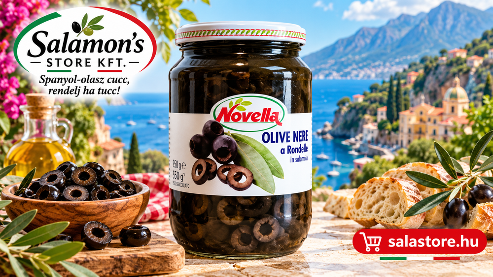 Novella - vágott fekete olajbogyó - 720g