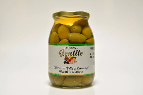 Gentile Bella di Cerignola – Prémium óriás zöld olajbogyó sós lében