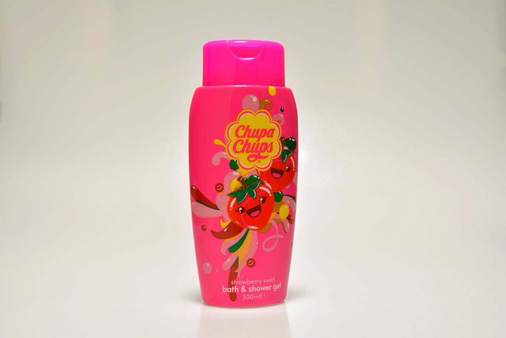 Chupa Chups Strawberry Swirl – Epres-tejszínes tusfürdő és habfürdő